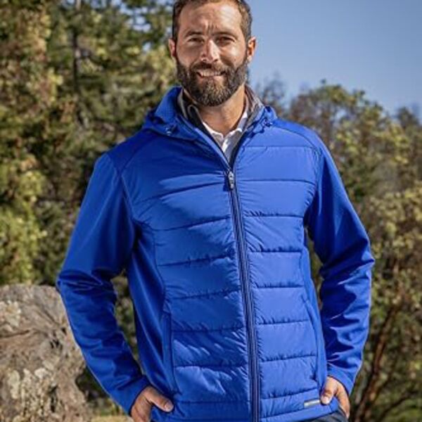 Cutter & Buck Cutter & Buck Evoke Hybrid Eco Softshell Recycled Full Zip Mens Big & Tall Hooded Jacket BCO00077 Cutter & Buck Evoke Hybrid Eco Softshell Recycled Full Zip Mens Big & Tall Hooded Jacket Thumbnail